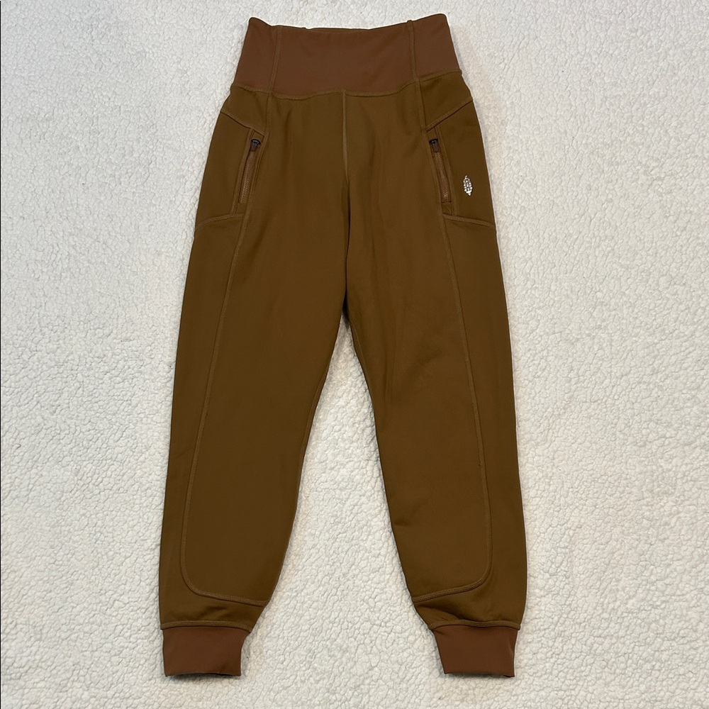 Free People Movement Total Eclipse Joggers size XS Brown High Rise Hiking